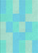 Patterned Turquoise Green Rug, pat1119lblu