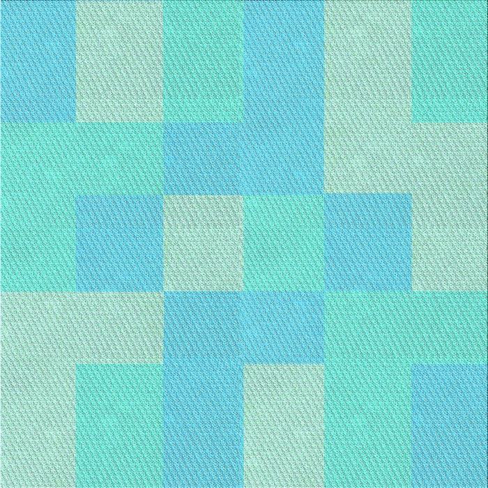 Round Patterned Turquoise Green Rug, pat1119lblu