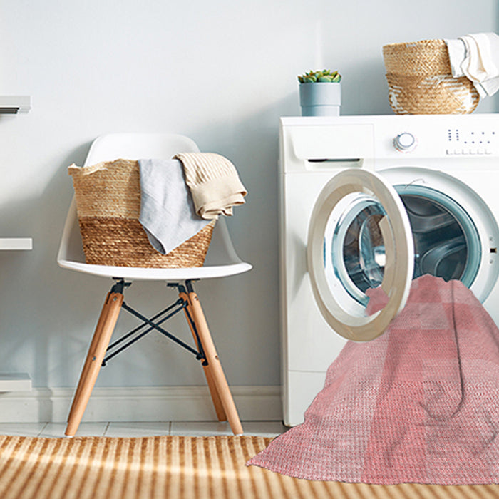 Machine Washable Transitional Red Rug in a Washing Machine, wshpat1119rd