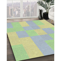 Patterned Green Novelty Rug, pat1119