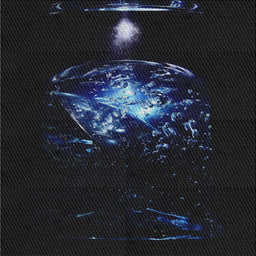 Square Patterned Black Novelty Rug, pat111