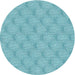 Square Patterned Blue Rug, pat112lblu