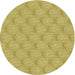 Square Patterned Dark Yellow Green Rug, pat112yw