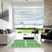 Machine Washable Transitional Dark Lime Green Rug in a Kitchen, wshpat1120grn