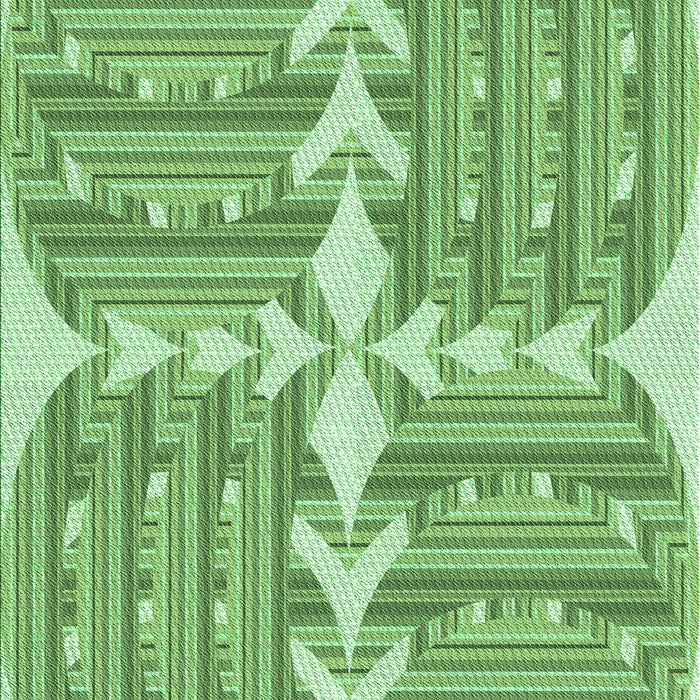 Patterned Dark Lime Green Rug, pat1120grn