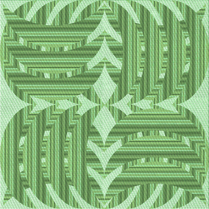 Round Patterned Dark Lime Green Rug, pat1120grn
