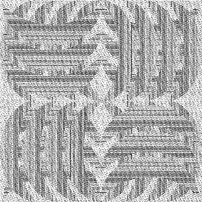 Round Patterned Gray Rug, pat1120gry