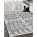 Machine Washable Transitional Gray Rug in a Family Room, wshpat1120gry