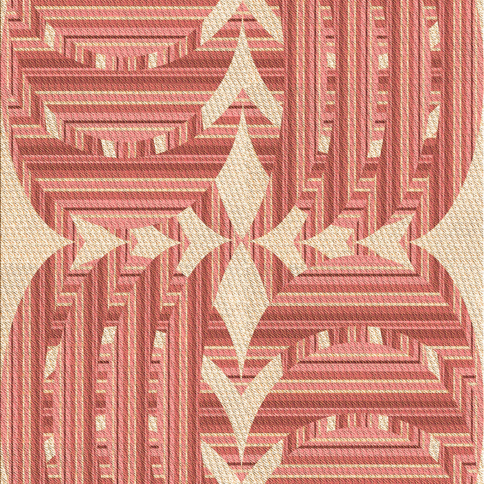 Patterned Light Salmon Pink Rug, pat1120org