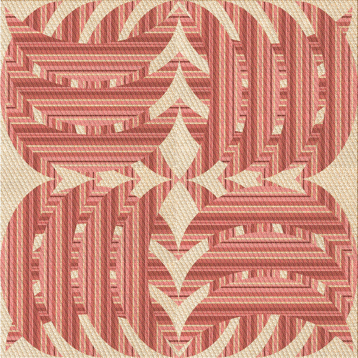 Round Machine Washable Transitional Light Salmon Pink Rug, wshpat1120org