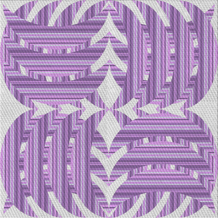 Square Patterned Pink Novelty Rug, pat1120