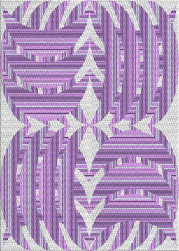 Patterned Pink Novelty Rug, pat1120