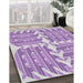 Machine Washable Transitional Periwinkle Pink Rug in a Family Room, wshpat1120