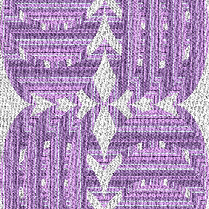 Machine Washable Transitional Periwinkle Pink Rug, wshpat1120