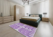 Patterned Pink Novelty Rug in a Bedroom, pat1120