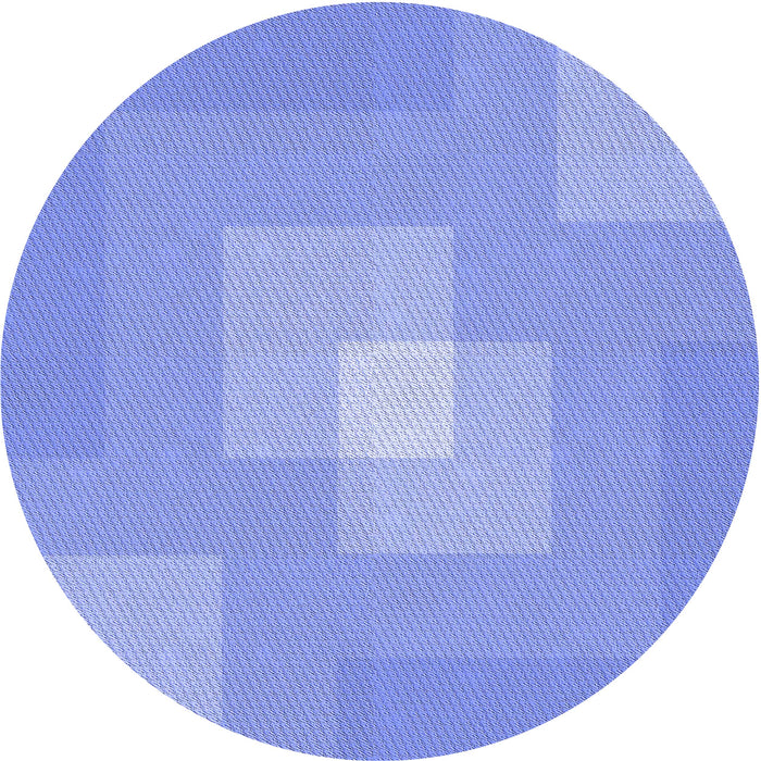 Square Patterned Light Slate Blue Rug, pat1121blu