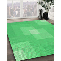 Patterned Neon Green Rug, pat1121grn