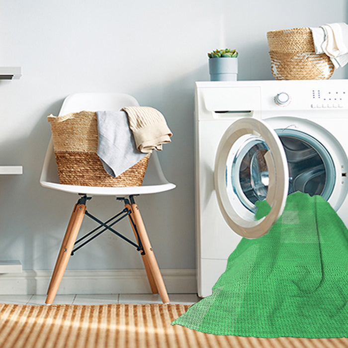 Machine Washable Transitional Neon Green Rug in a Washing Machine, wshpat1121grn