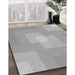 Patterned Gray Rug in Family Room, pat1121gry