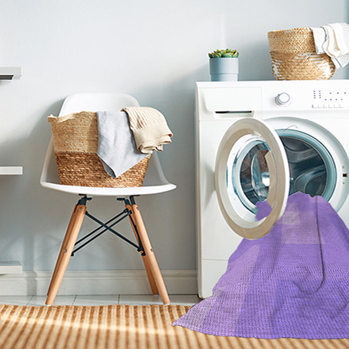 Machine Washable Transitional Bright Lilac Purple Rug in a Washing Machine, wshpat1121pur