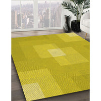 Patterned Yellow Rug, pat1121yw