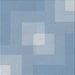 Square Patterned Steel Blue Novelty Rug, pat1121