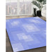 Machine Washable Transitional Sky Blue Rug in a Family Room, wshpat1122blu