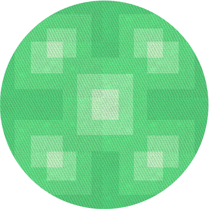 Square Patterned Lime Mint Green Rug, pat1122grn