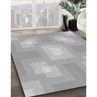 Patterned Gunmetal Gray Rug, pat1122gry