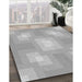 Patterned Gunmetal Gray Rug in Family Room, pat1122gry