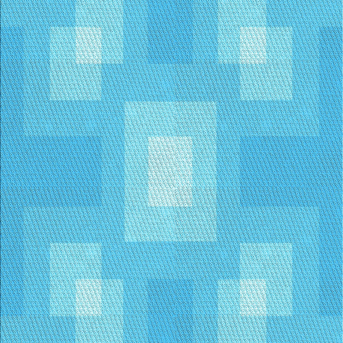 Patterned Bright Turquoise Blue Rug, pat1122lblu