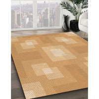 Patterned Yellow Orange Rug, pat1122org