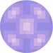 Square Patterned Purple Mimosa Purple Rug, pat1122pur