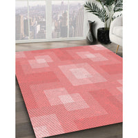 Patterned Pastel Pink Rug, pat1122rd