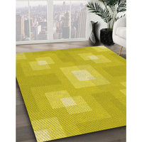 Patterned Golden Yellow Rug, pat1122yw