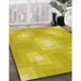 Machine Washable Transitional Golden Yellow Rug in a Family Room, wshpat1122yw