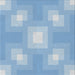 Square Patterned Light Blue Novelty Rug, pat1122