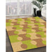 Machine Washable Transitional Golden Brown Yellow Rug in a Family Room, wshpat1123org