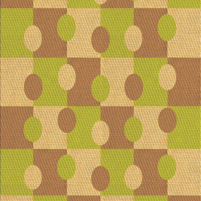 Patterned Golden Brown Yellow Rug, pat1123org