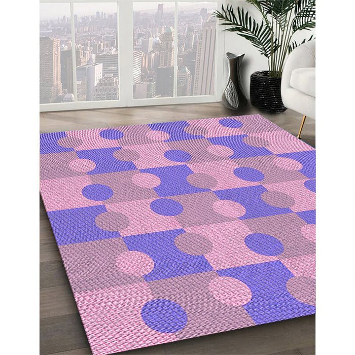 Machine Washable Transitional Violet Purple Rug in a Family Room, wshpat1123pur
