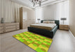 Patterned Brown Rug in a Bedroom, pat1123yw