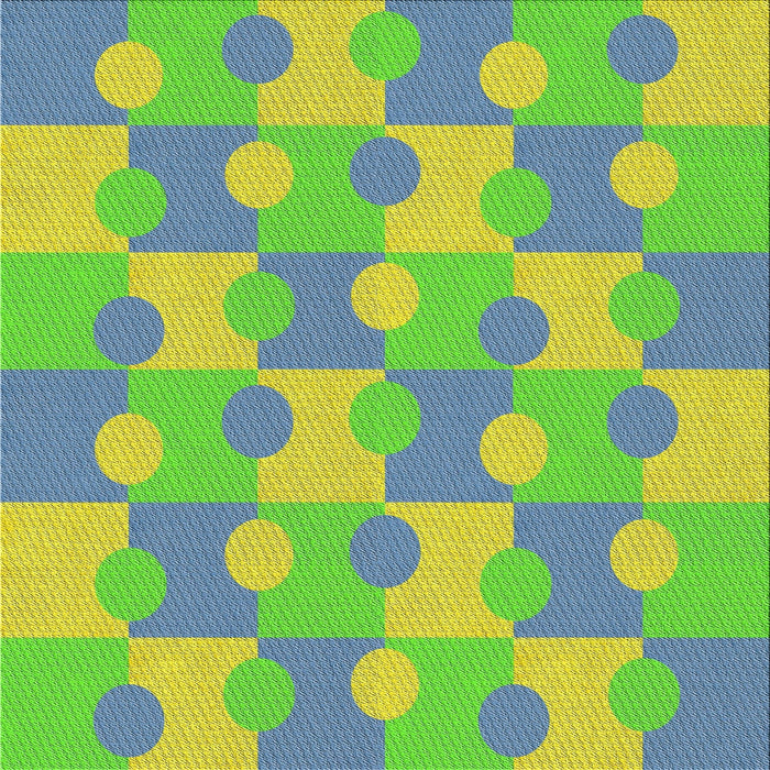 Square Patterned Yellowish Green Novelty Rug, pat1123