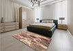 Patterned Sienna Brown Rug in a Bedroom, pat1124brn