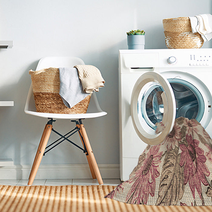 Machine Washable Transitional Sienna Brown Rug in a Washing Machine, wshpat1124brn