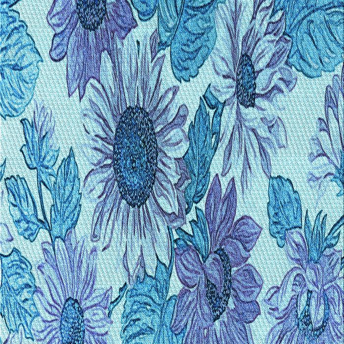 Machine Washable Transitional Bright Navy Blue Rug, wshpat1124lblu