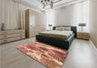 Patterned Red Rug in a Bedroom, pat1124org