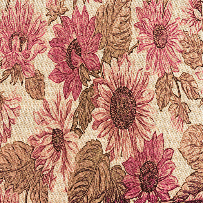 Round Machine Washable Transitional Red Rug, wshpat1124org