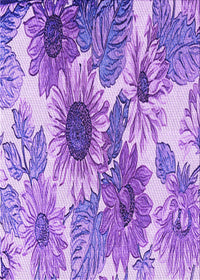 Machine Washable Transitional Blue Violet Purple Rug, wshpat1124pur
