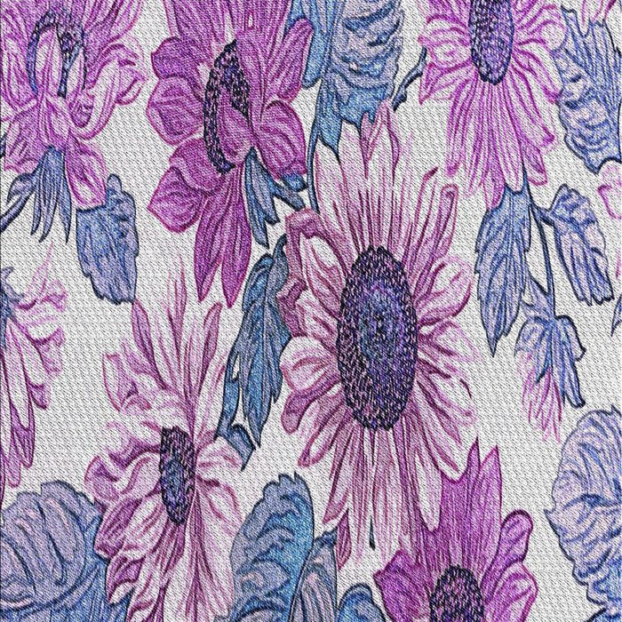 Patterned Bright Purple Novelty Rug, pat1124