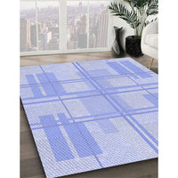 Patterned Sky Blue Rug, pat1125blu